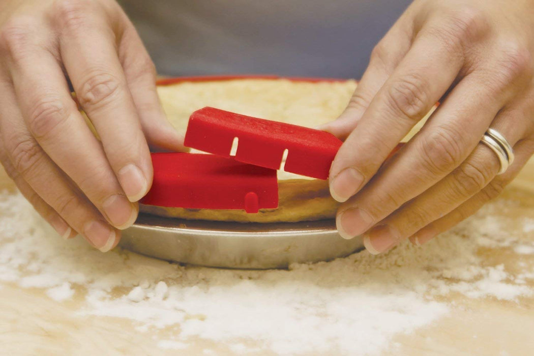 locking adjustable pie crust shield
