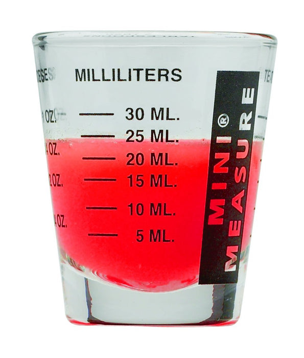 black mini measuring glass ml