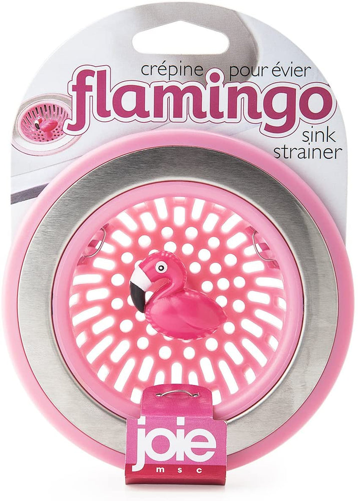 Joie Flamingo Sink Drain Strainer Basket, Pink