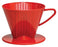 pour over plastic coffee filter number 2 size red
