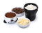cute panda kitchen measuring cups with chocolate