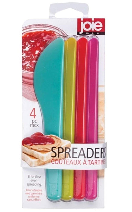 Joie 4-Piece Colorful Spreaders for Cream Cheese, Butter, Jams and More