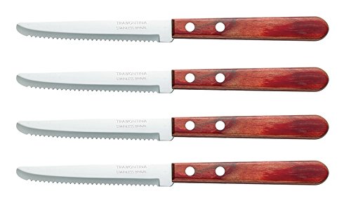 Tramontina Micro Serrated Scalloped Steak Knives, 4-Piece Set
