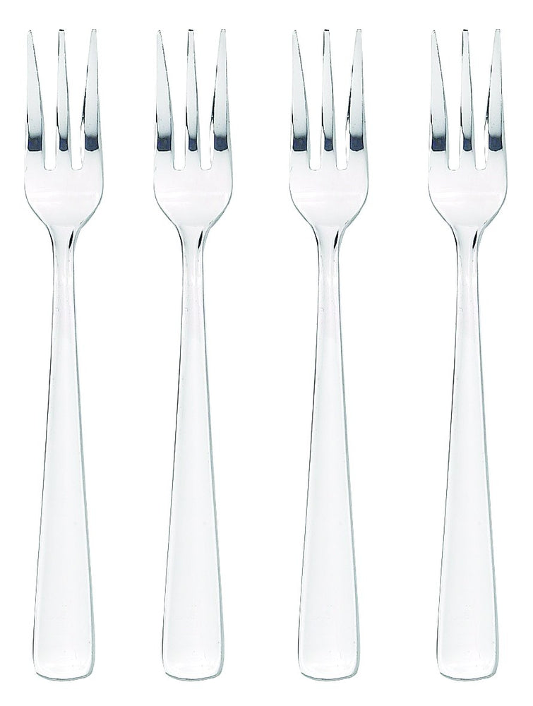 HIC Oyster Seafood Cocktail Appetizer Fork Set, Stainless Steel, 5.5-Inches, 4-Piece Set