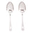 HIC Solid and Pierced Serving Spoons, Set of 2, Stainless Steel