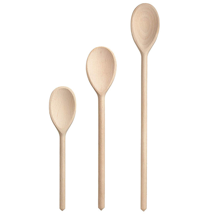 HIC Wooden Spoon Set, Non-Scratch, Set of 3, 10-Inch 12-Inch and 14-Inch