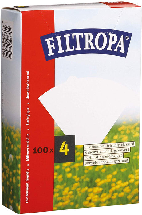 Filtropa Disposable Coffee Filters for Pour Over Coffee Makers, Box of 100