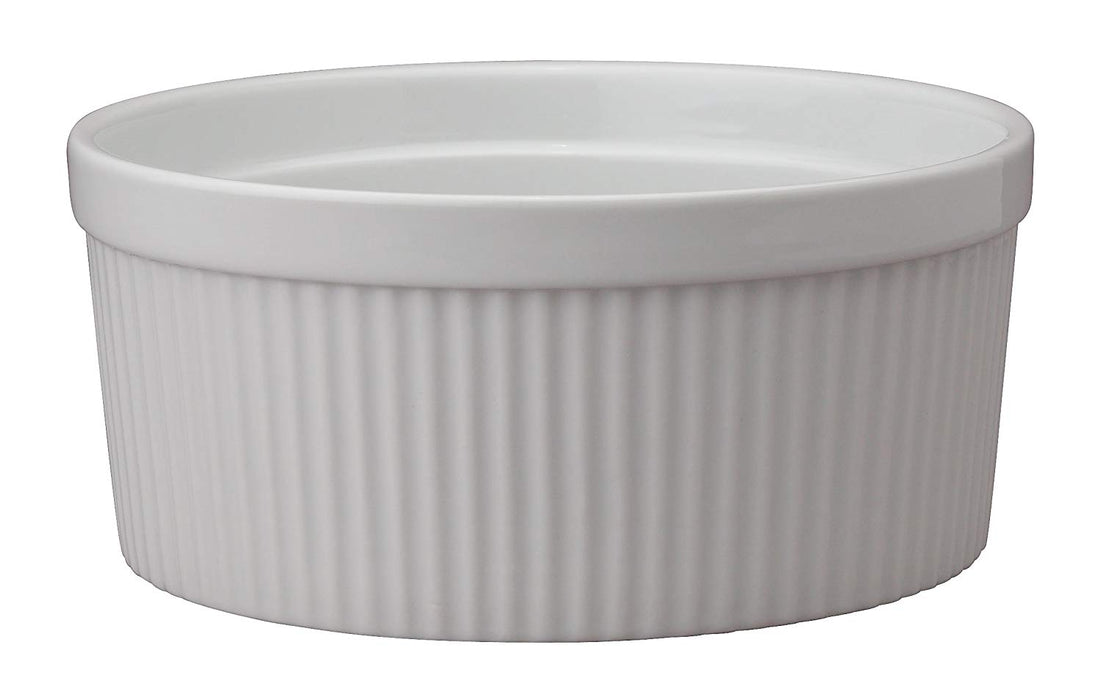 souffle dish ramekin 64 oz white porcelain baking dish