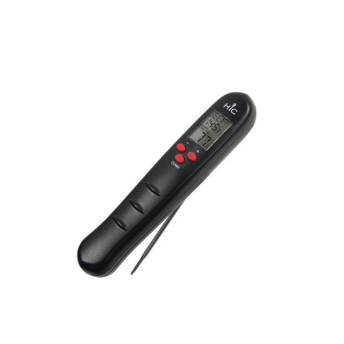 folding digital thermometer with long stem