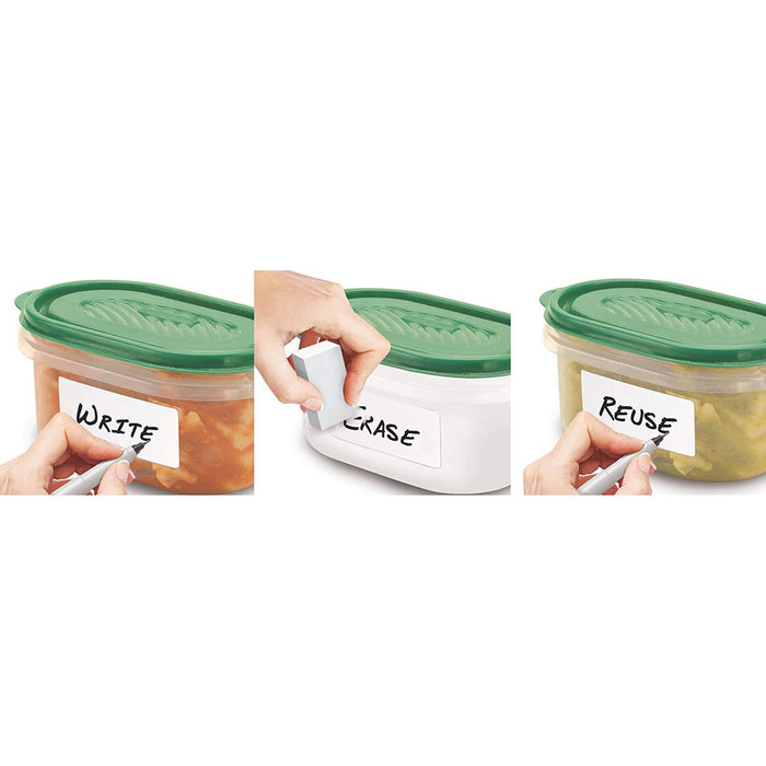 erasable food storage container labels